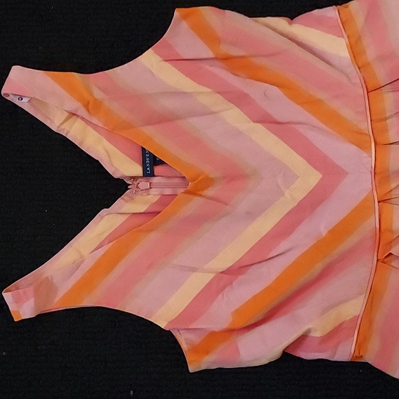 Lands End Orange Striped Dress - Picture 6 of 7